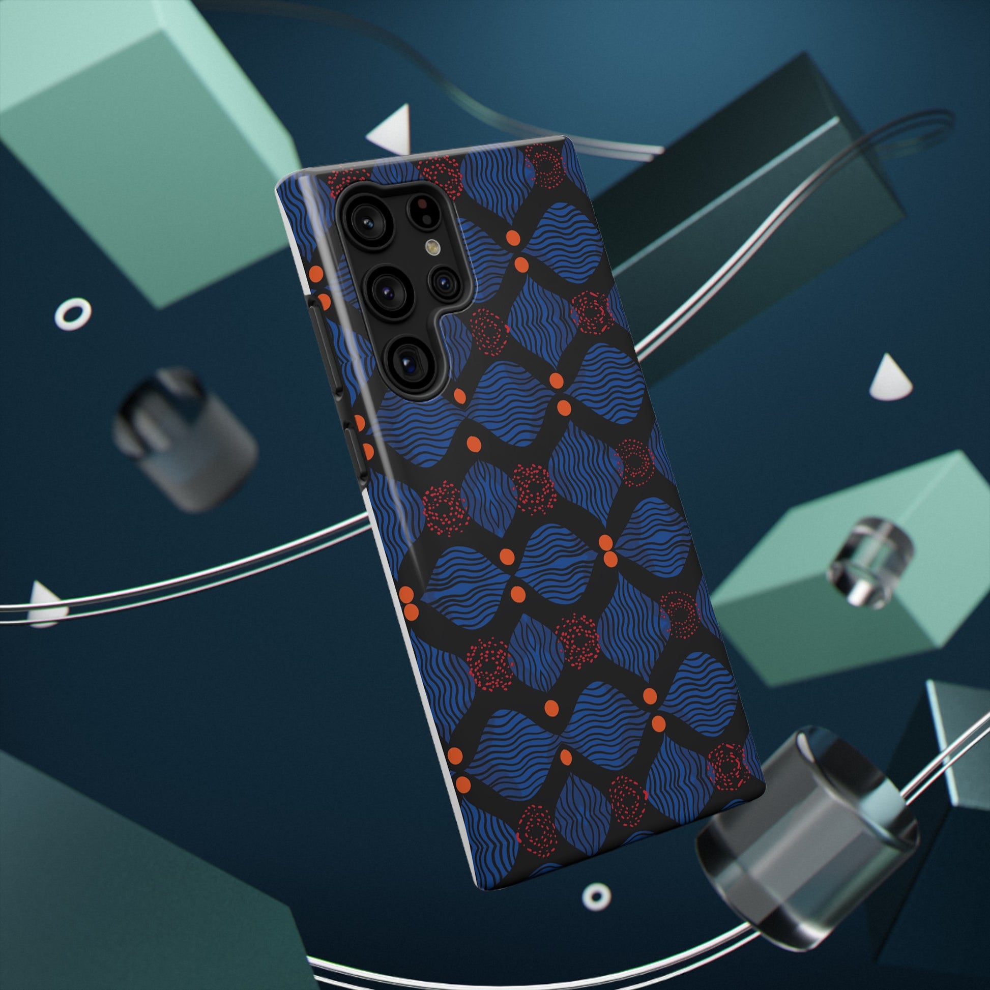 African Ankara Print Impact-Resistant Phone Case - X - Pounded Yam Productions