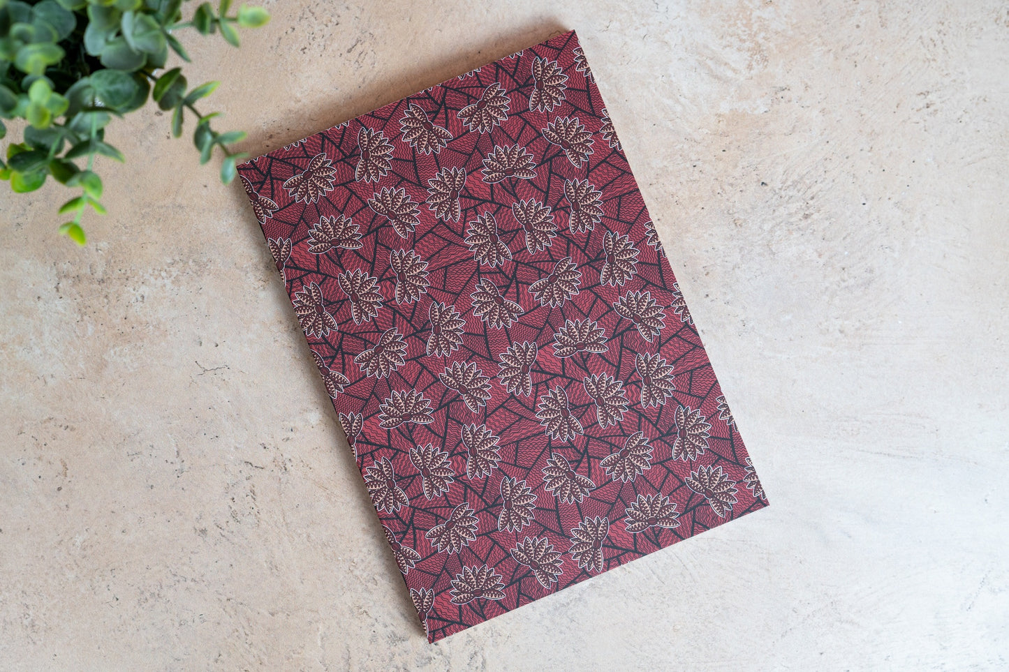 African Print Journal - Red Blossom (Ankara)