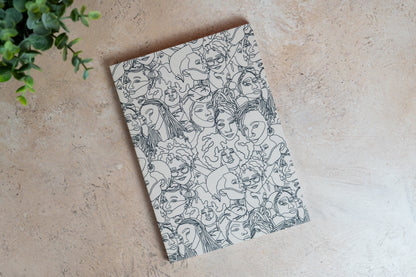 Black Women Line Art Journal - Pounded Yam Productions