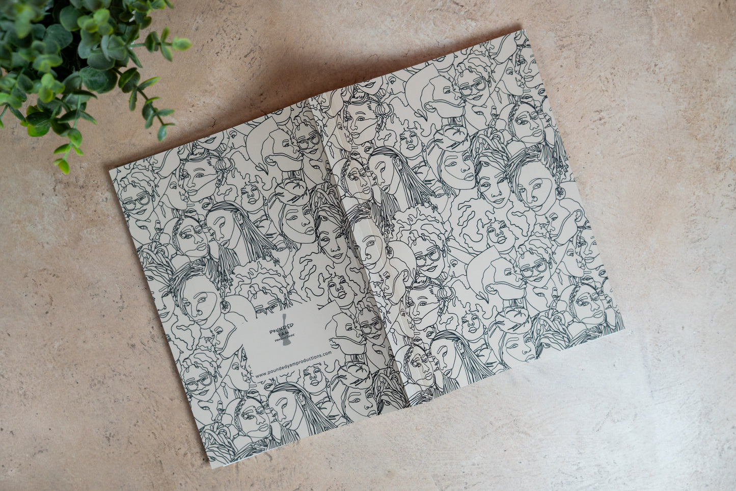 Black Women Line Art Journal - Pounded Yam Productions