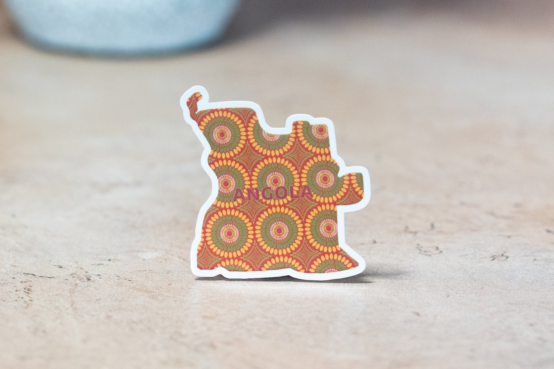 Angola Sticker (Central Africa) - Pounded Yam Productions