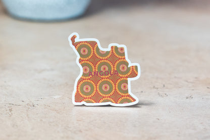 Angola Sticker (Central Africa) - Pounded Yam Productions