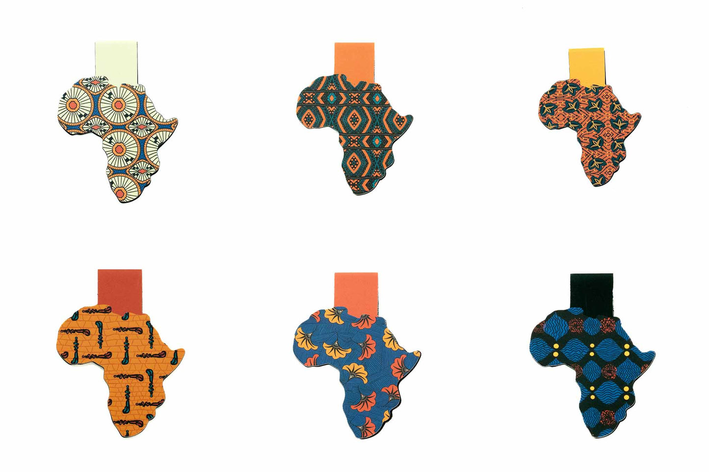 Africa Magnetic Bookmarks (African Print Ankara 1)