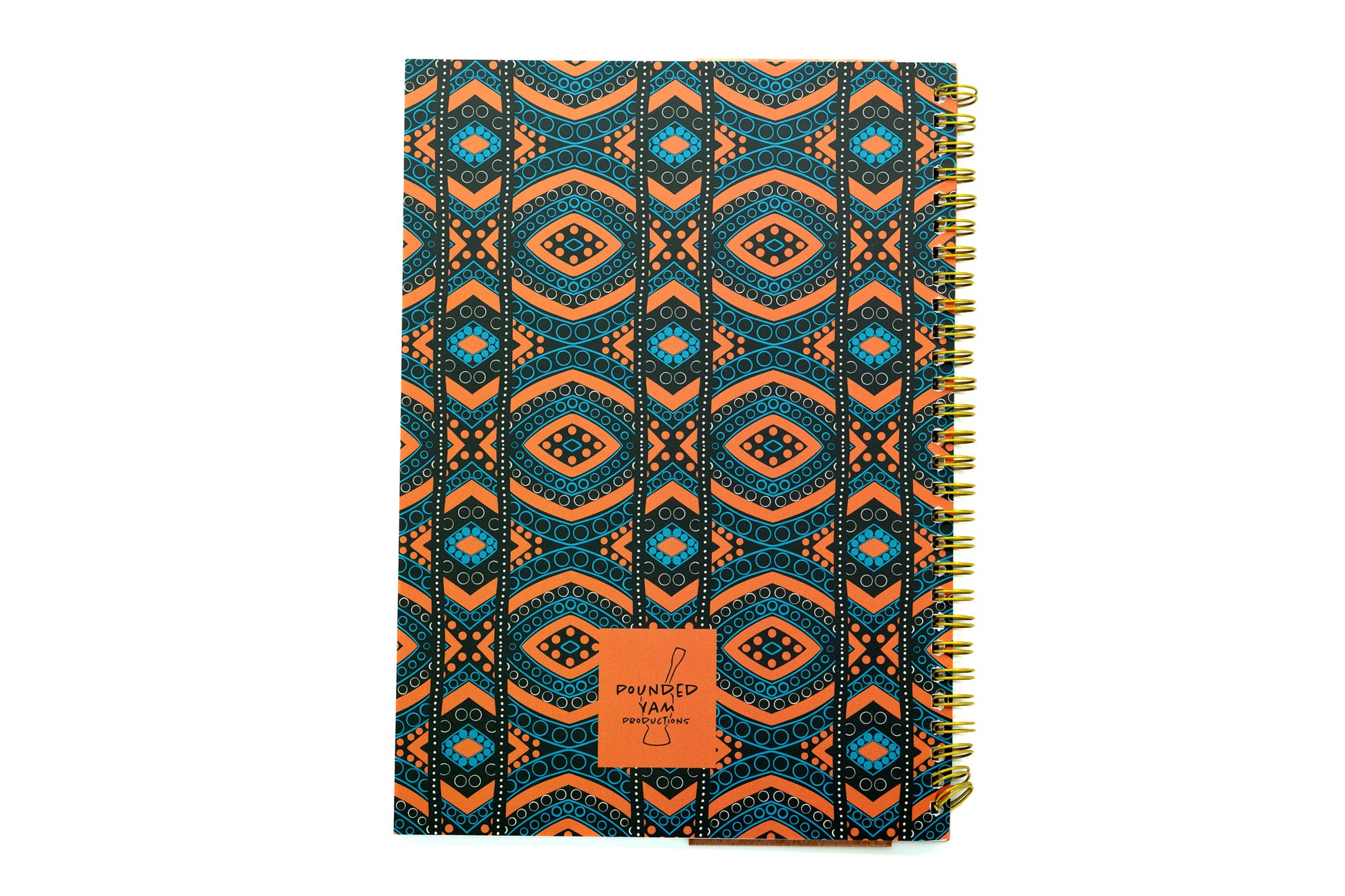African Print Soft Cover Spiral Notebook - Diamonds - Pounded Yam Productions