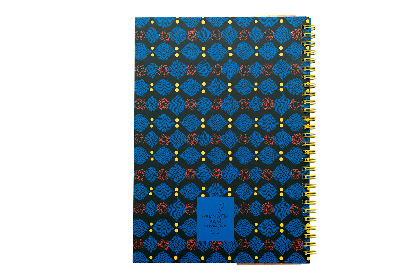 African Print Soft Cover Spiral Notebook - X - Pounded Yam Productions