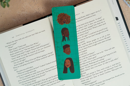 Bookmark - Black Girl Hairstyles (Blue)