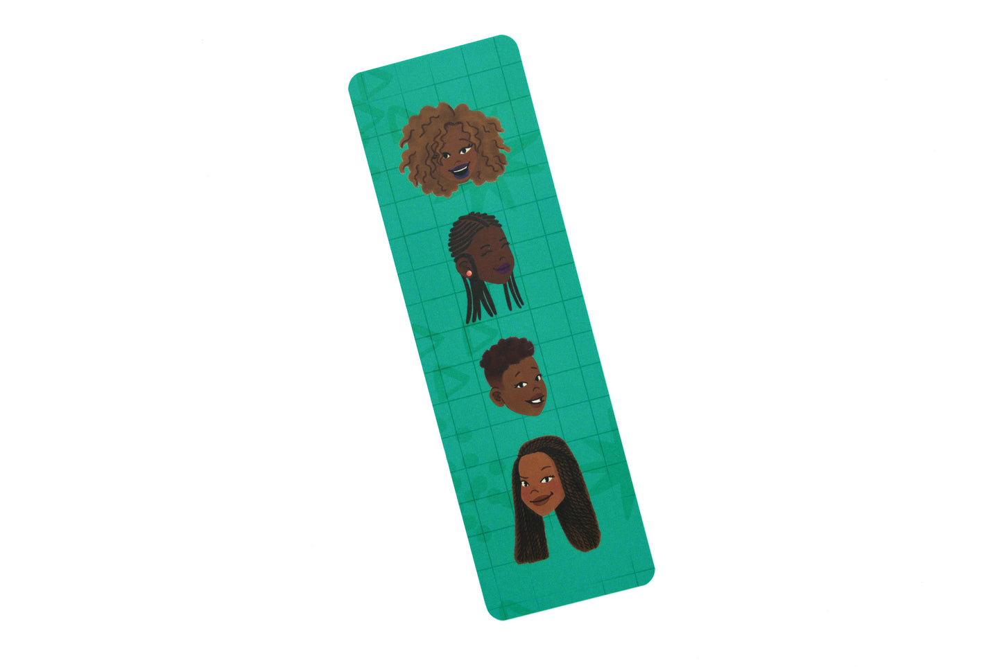 Black Girl Hairstyles Bookmark - Blue - Pounded Yam Productions