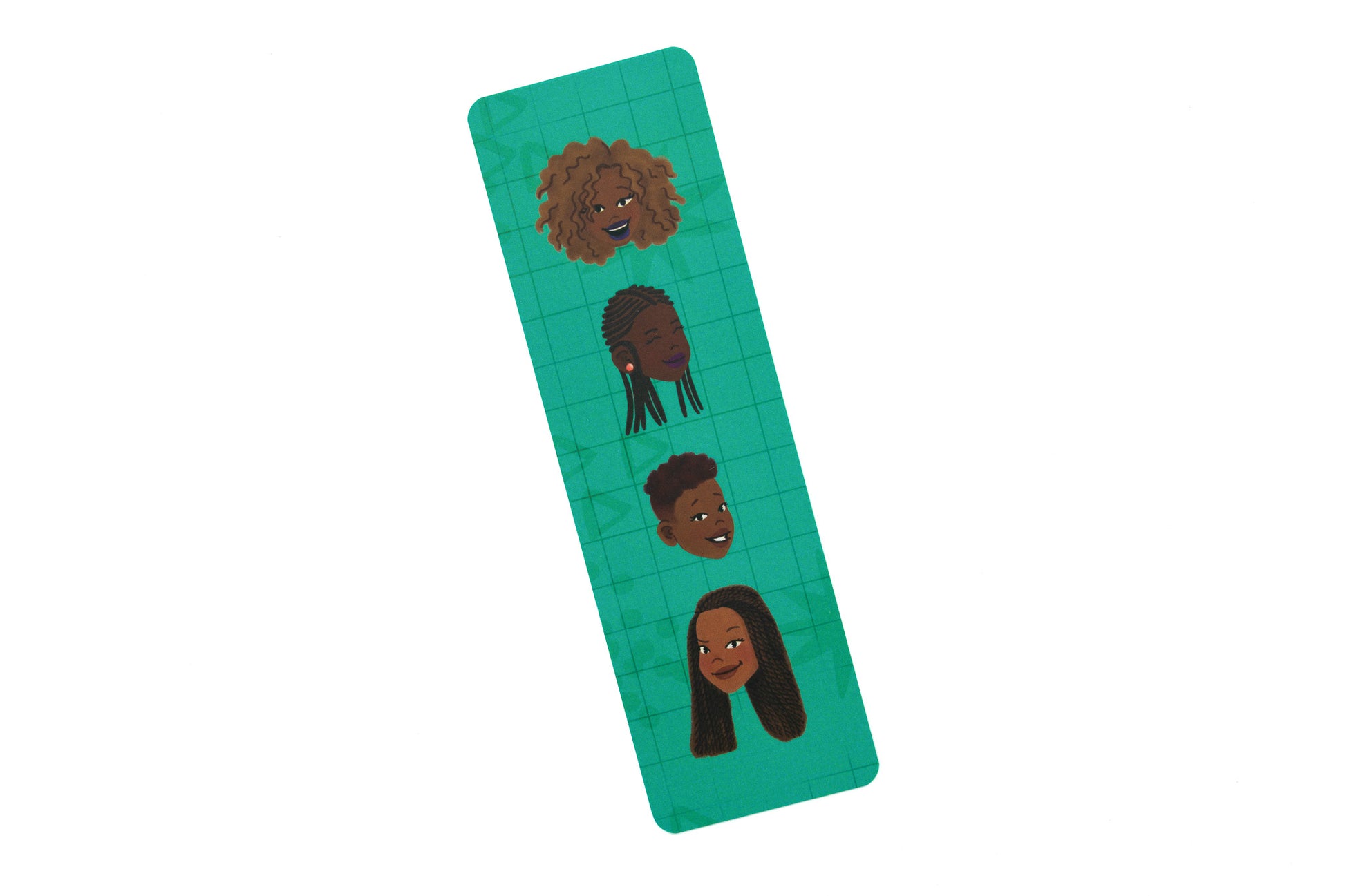 Black Girl Hairstyles Bookmark - Blue - Pounded Yam Productions