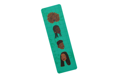 Black Girl Hairstyles Bookmark - Blue - Pounded Yam Productions