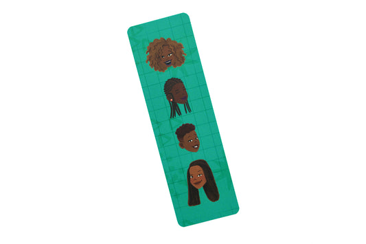 Black Girl Hairstyles Bookmark - Blue - Pounded Yam Productions