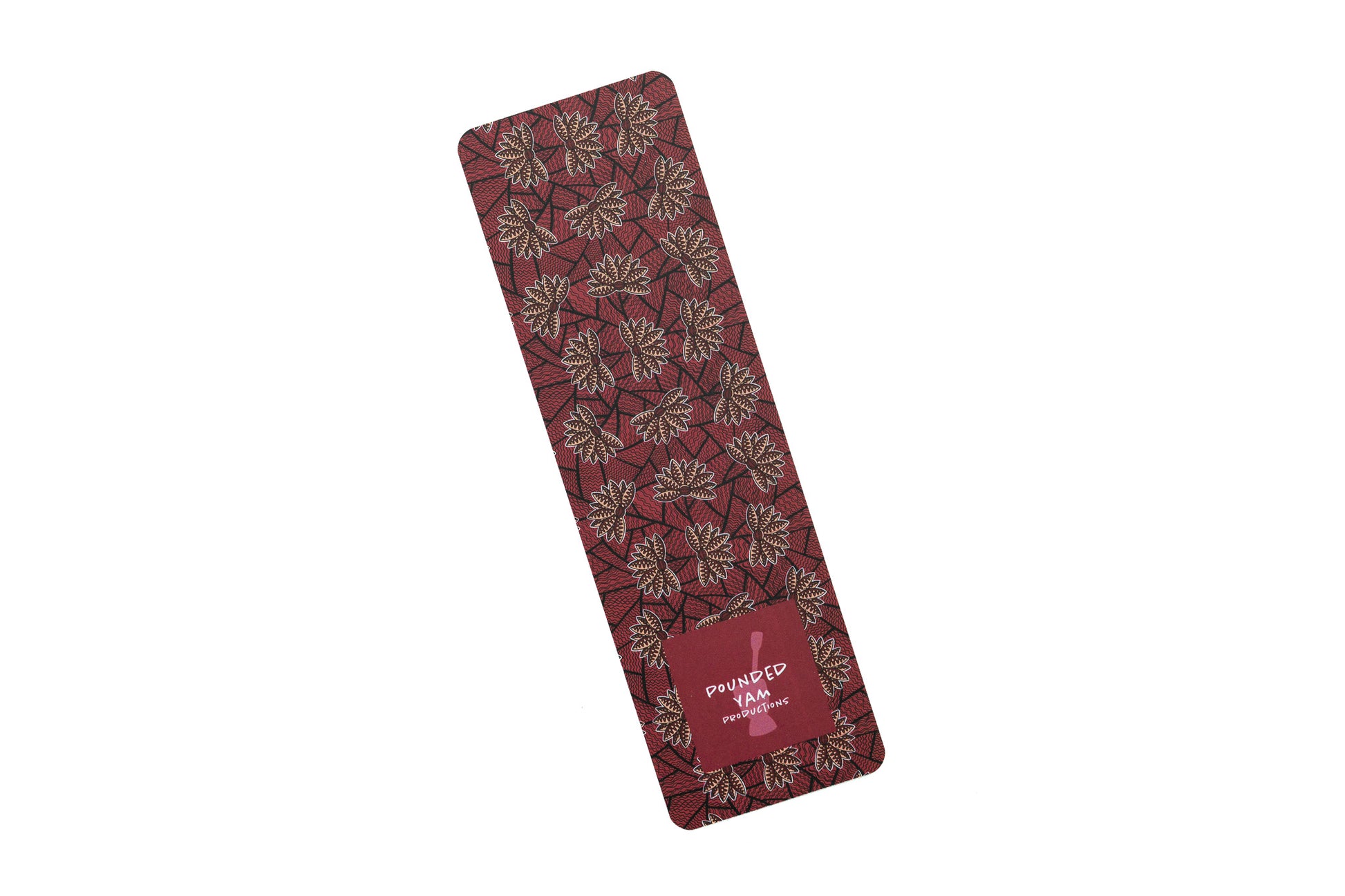 African Print Bookmarks - Red Blossom (Ankara) - Pounded Yam Productions