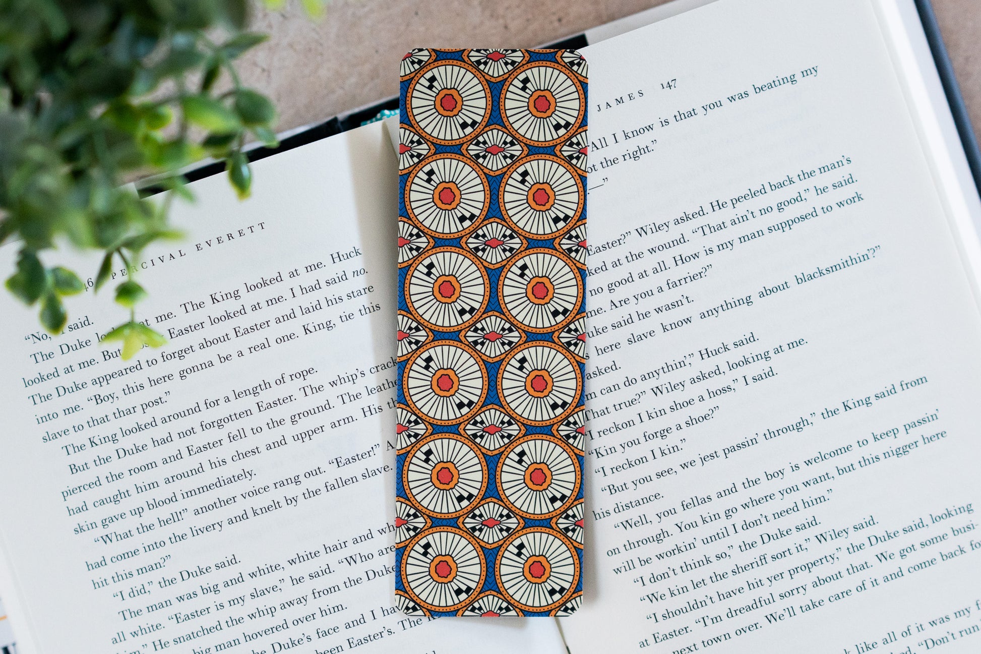 African Print Bookmark - Circles (Ankara) - Pounded Yam Productions