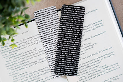 Bookmark - Classic Black Authors (Black) - Pounded Yam Productions
