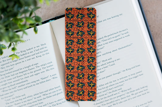 African Print Bookmark - Fans (Ankara) - Pounded Yam Productions