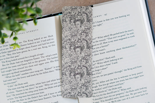 Bookmark - Black Women Line Art - Pounded Yam Productions