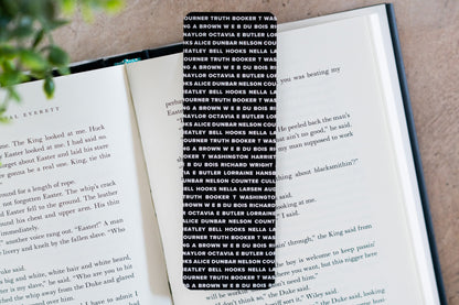 Bookmark - Classic Black Authors (Black) - Pounded Yam Productions