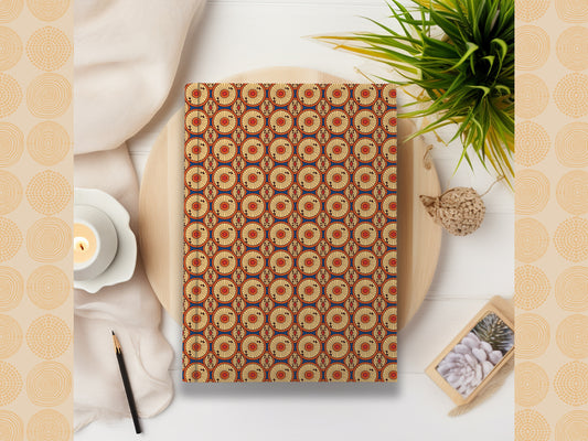 African Print Ankara Inspired Journal (Circles A5 Lined)