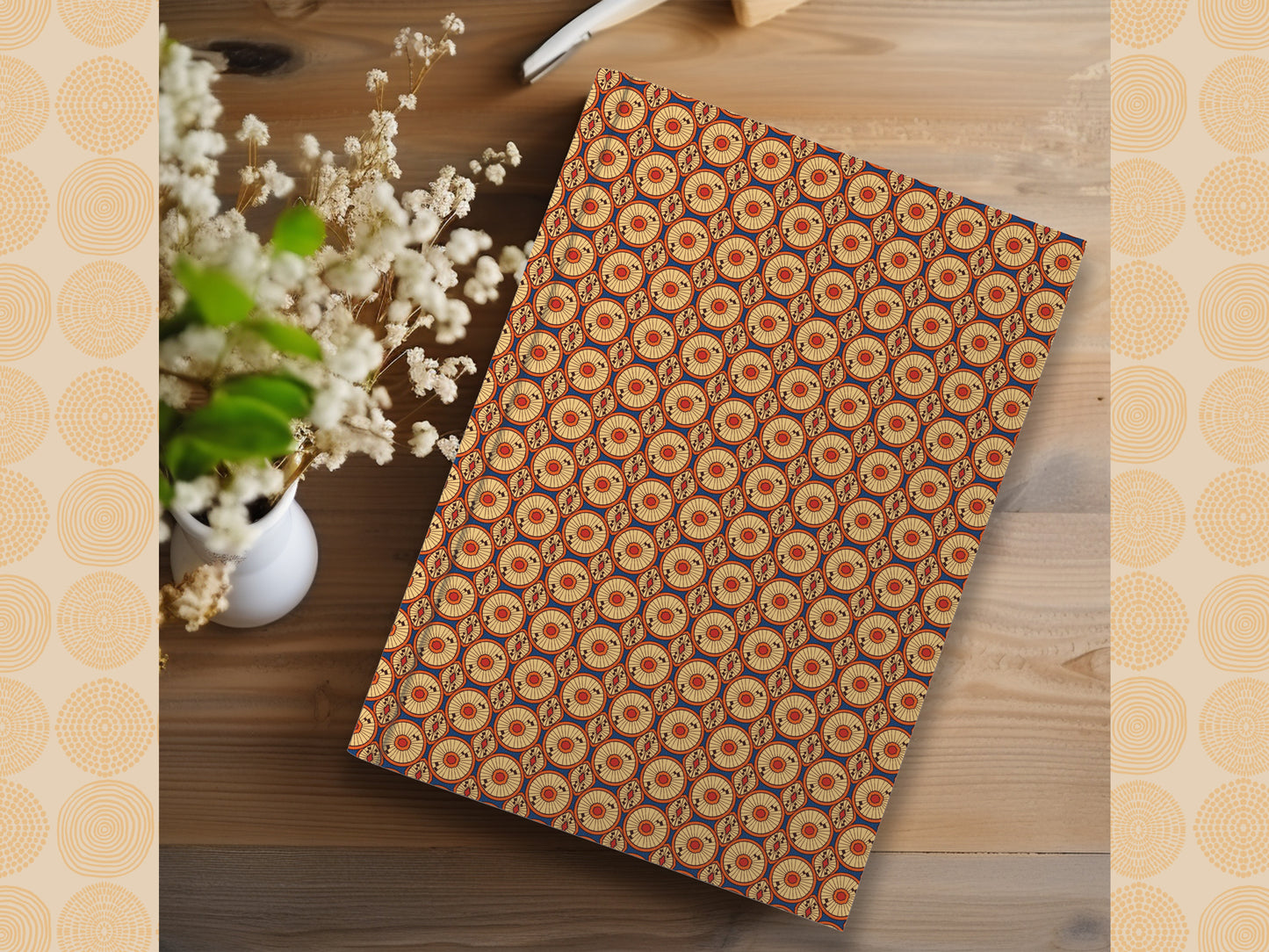 African Print Ankara Inspired Journal (Circles A5 Lined)