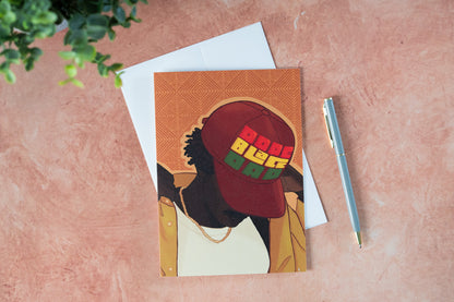 Dope Black Dad (Cap) Greeting Card