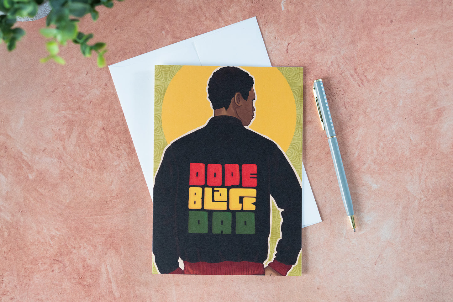 Dope Black Dad (Jacket) Greeting Card