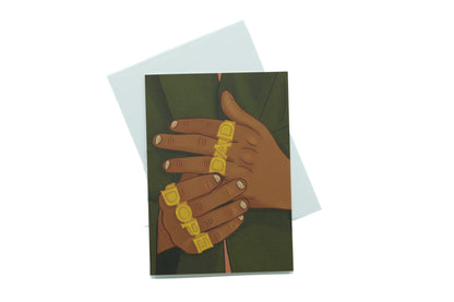 Dope Dad Rings Greeting Card