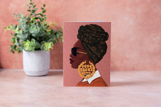 Dope Black Mama - Earring Greeting Card