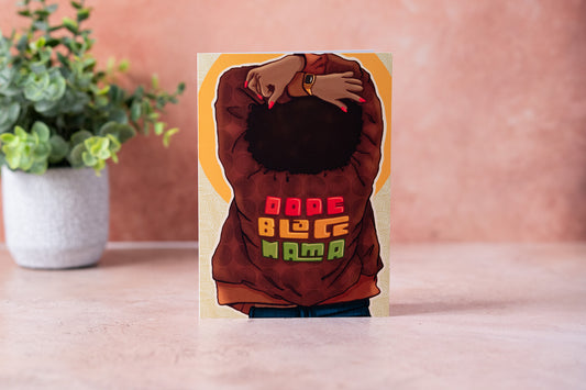 Dope Black Mama - Jacket Greeting Card