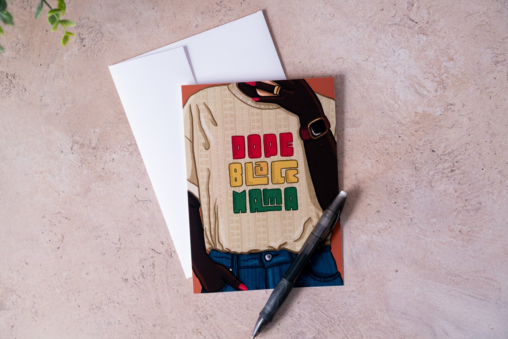 Dope Black Mama -  T-shirt Greeting Card - Pounded Yam Productions