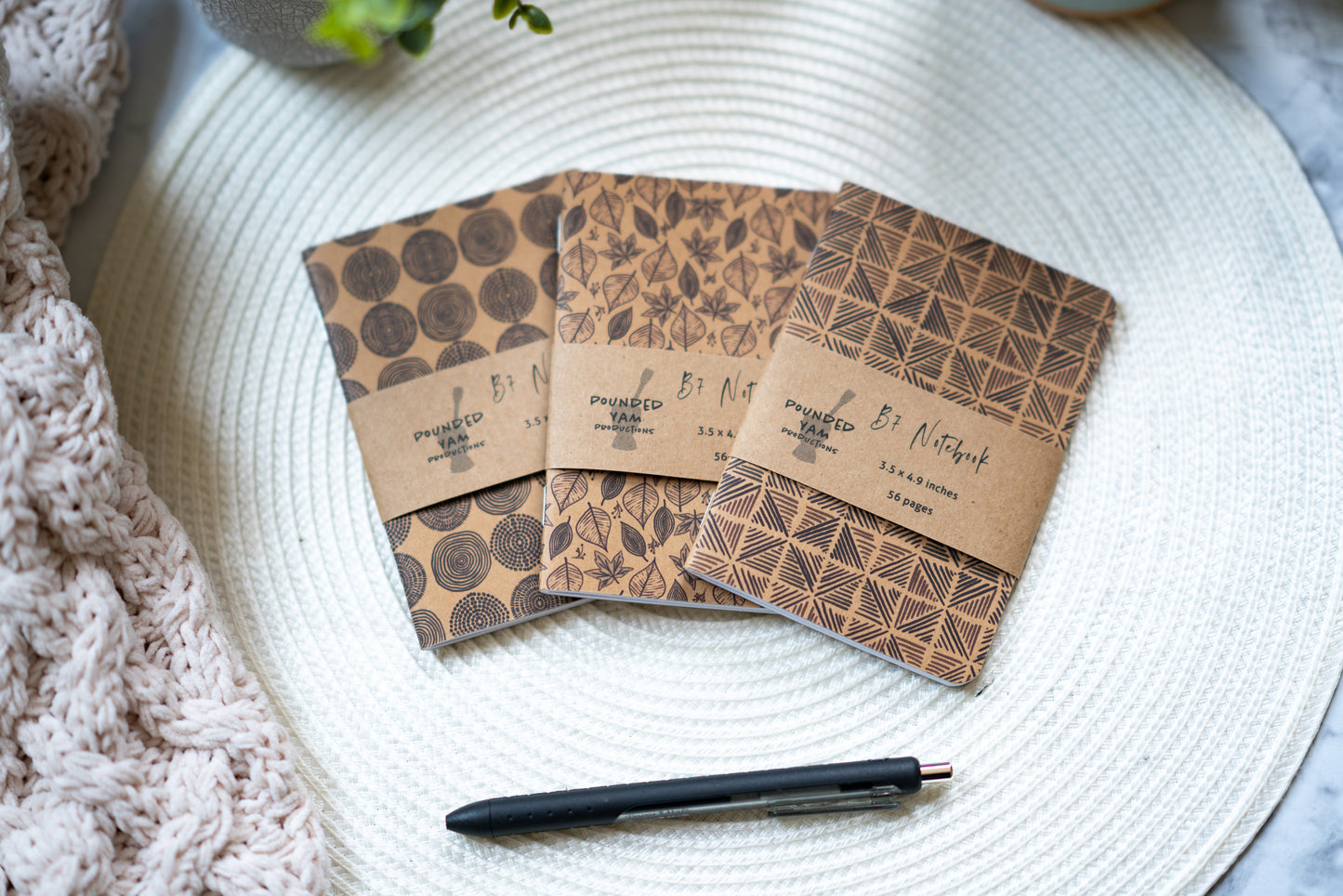 African Print Kraft Pocket Notebook