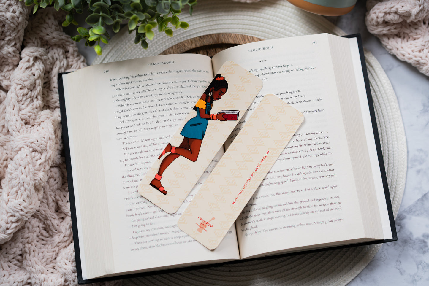 Black Girl Reading Bookmark