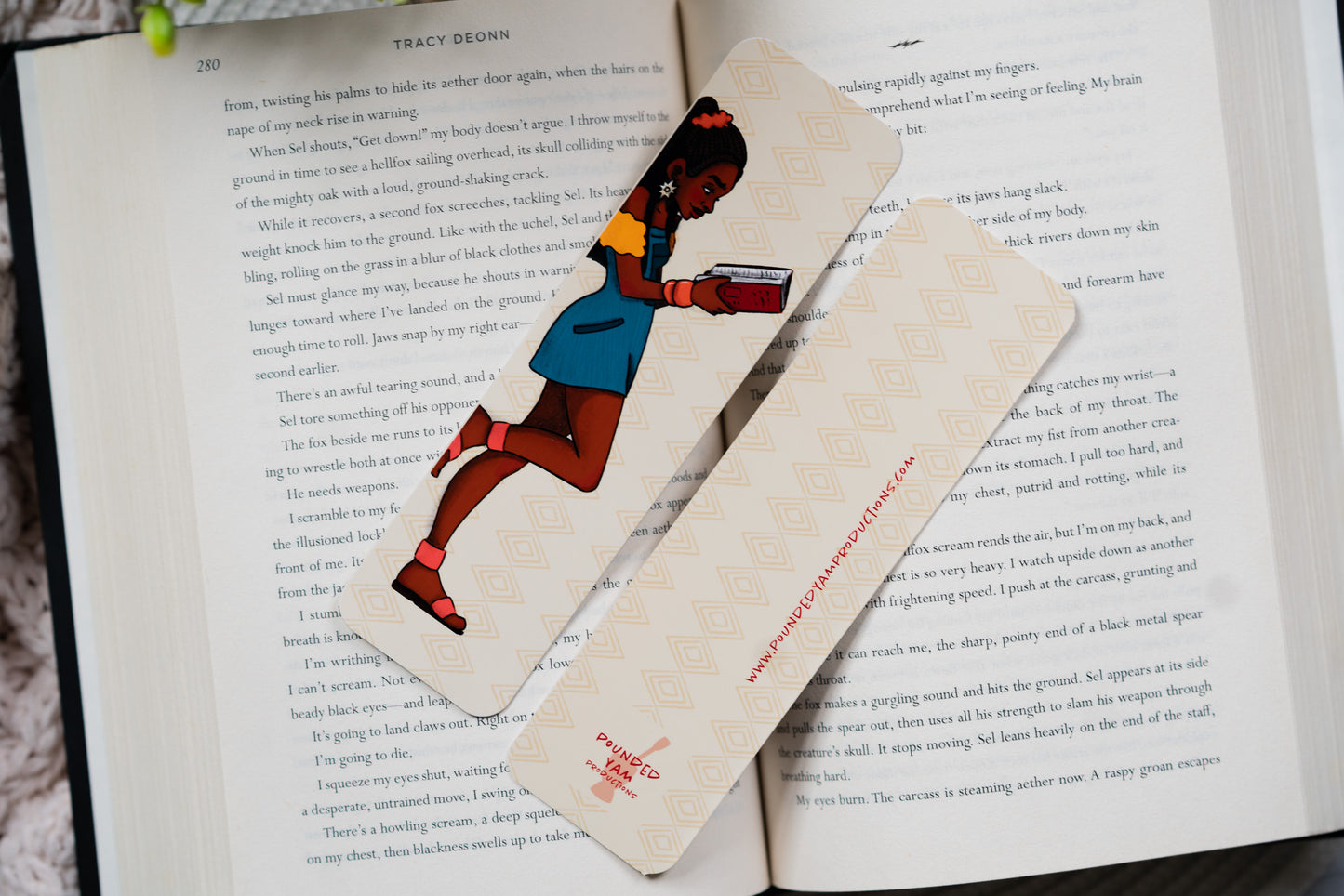 Black Girl Reading Bookmark