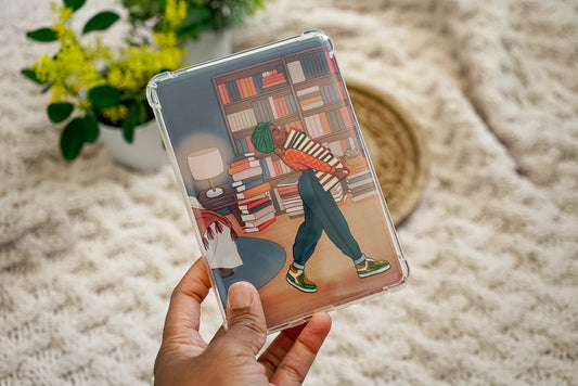 DIGITAL FILE Black Girl Book Stack Printable Clear Case Insert for Kindle - Pounded Yam Productions