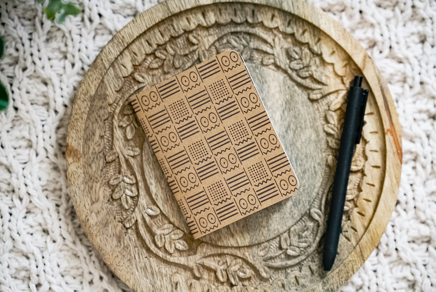 African Print Mudcloth Kraft Pocket Notebook