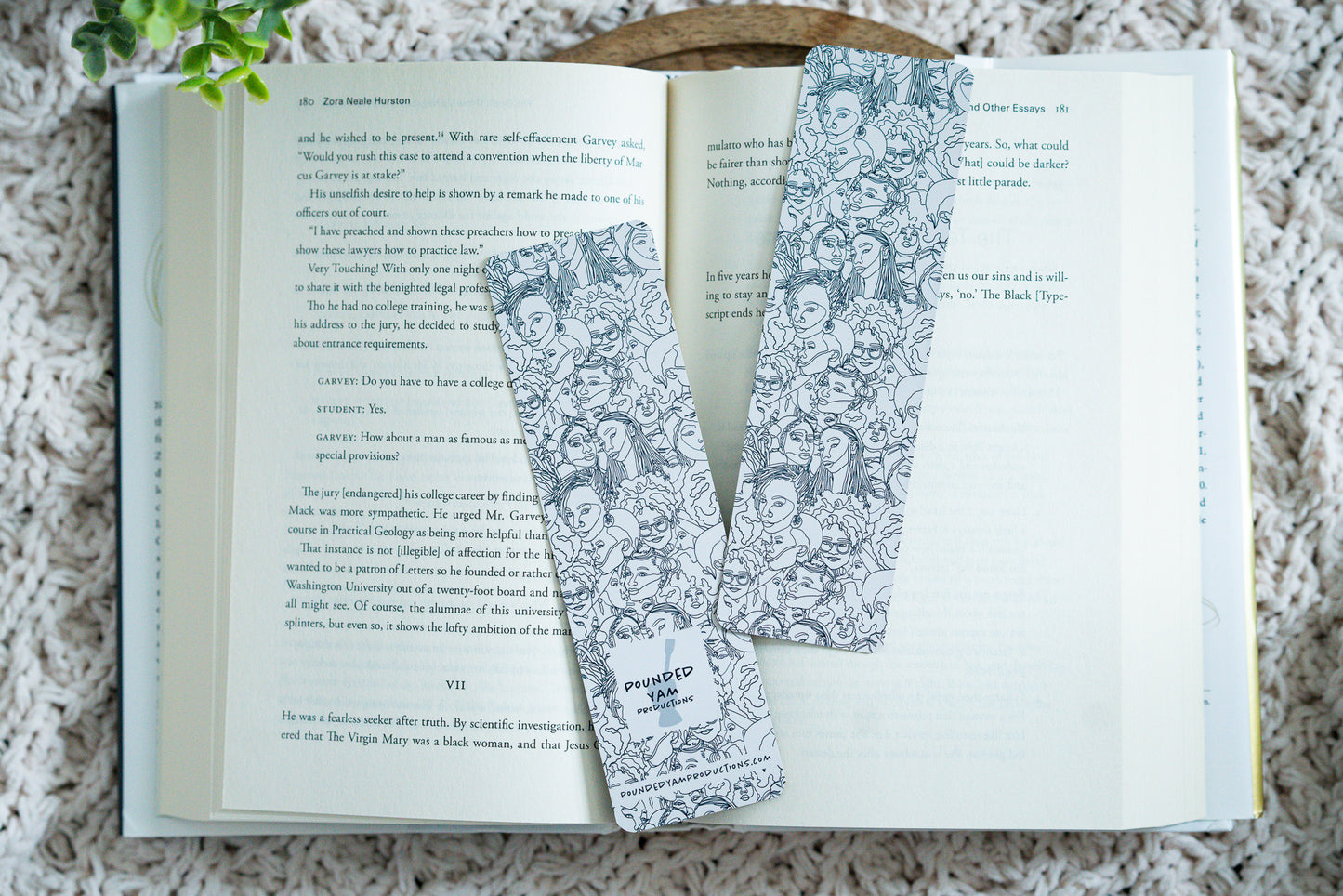 Black Women Faces Line Art Bookmark