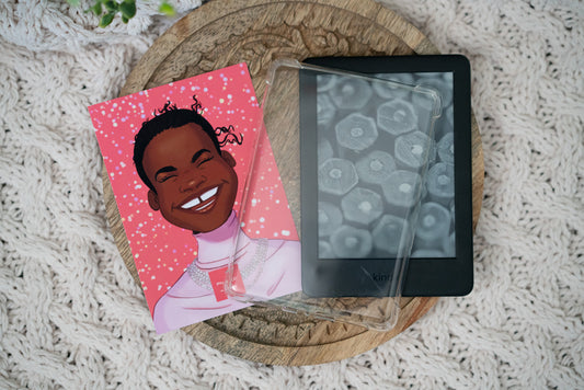 DIGITAL FILE Happy Confetti Black Girl Printable Clear Case Insert for Kindle