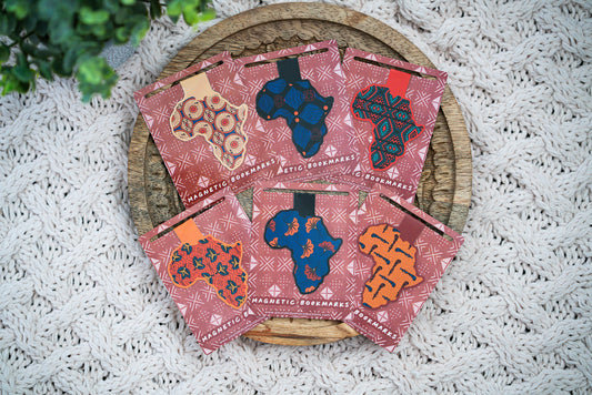 African Print Magnetic Bookmarks - Ankara Africa