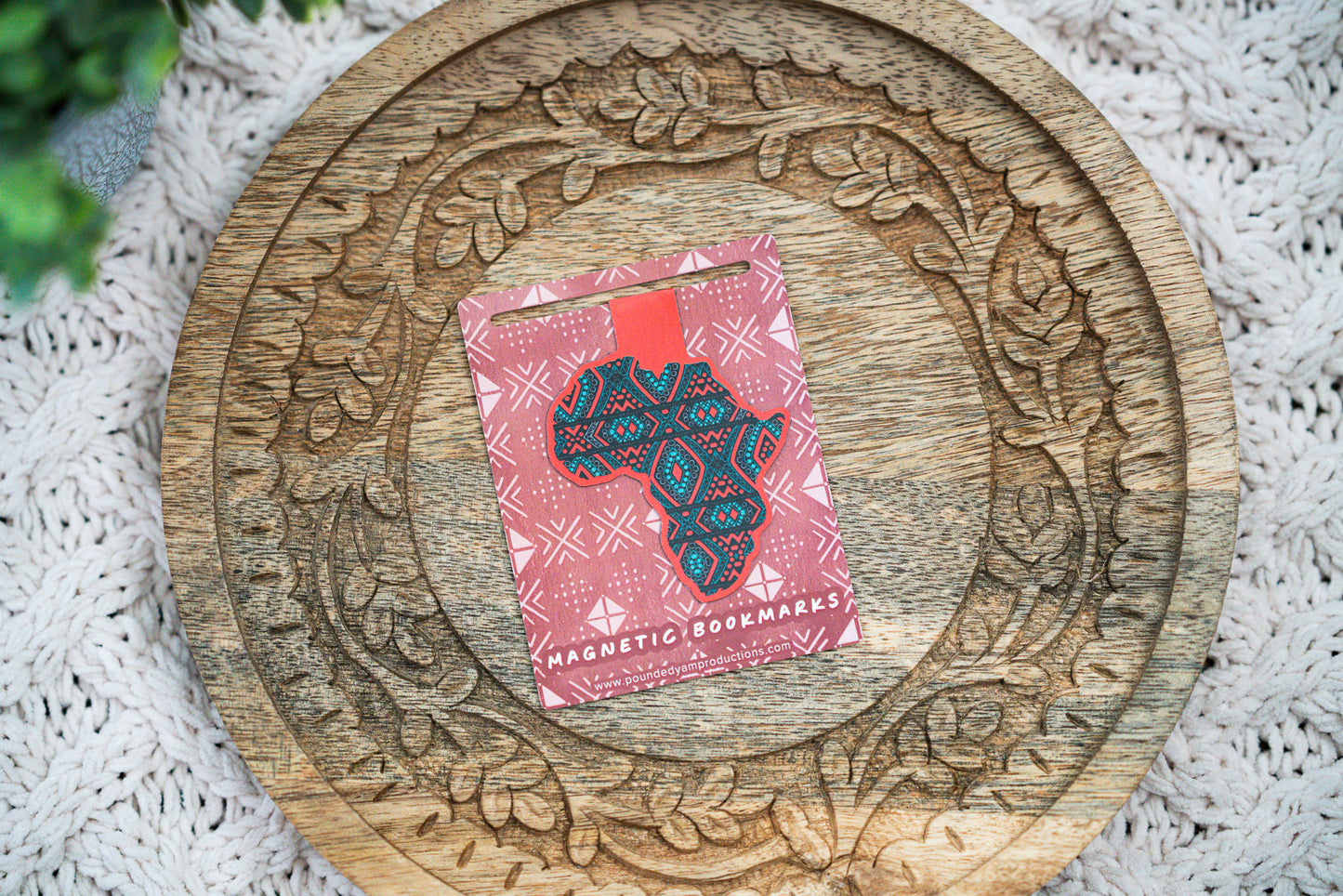 Ankara African Print Magnetic Bookmarks - Diamonds