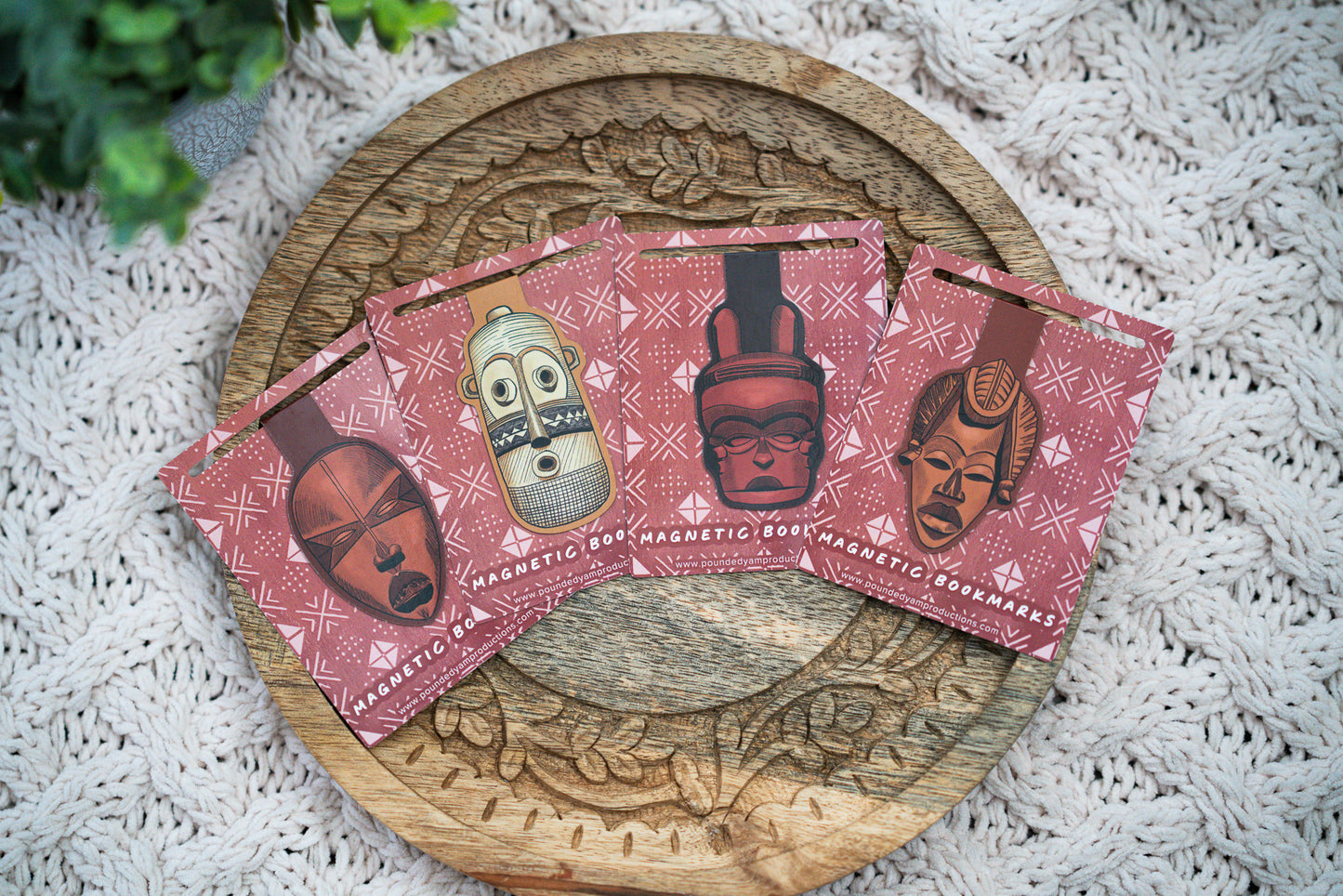 African Masks Magnetic Bookmarks