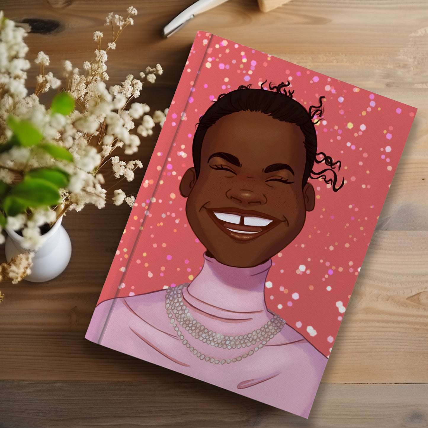 Happy Confetti Black Girl Journal (A5 Lined)