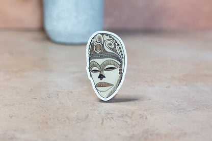 African Masks Stickers: Idiok