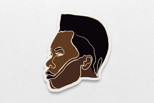 Single Line Black Women Stickers: Fade