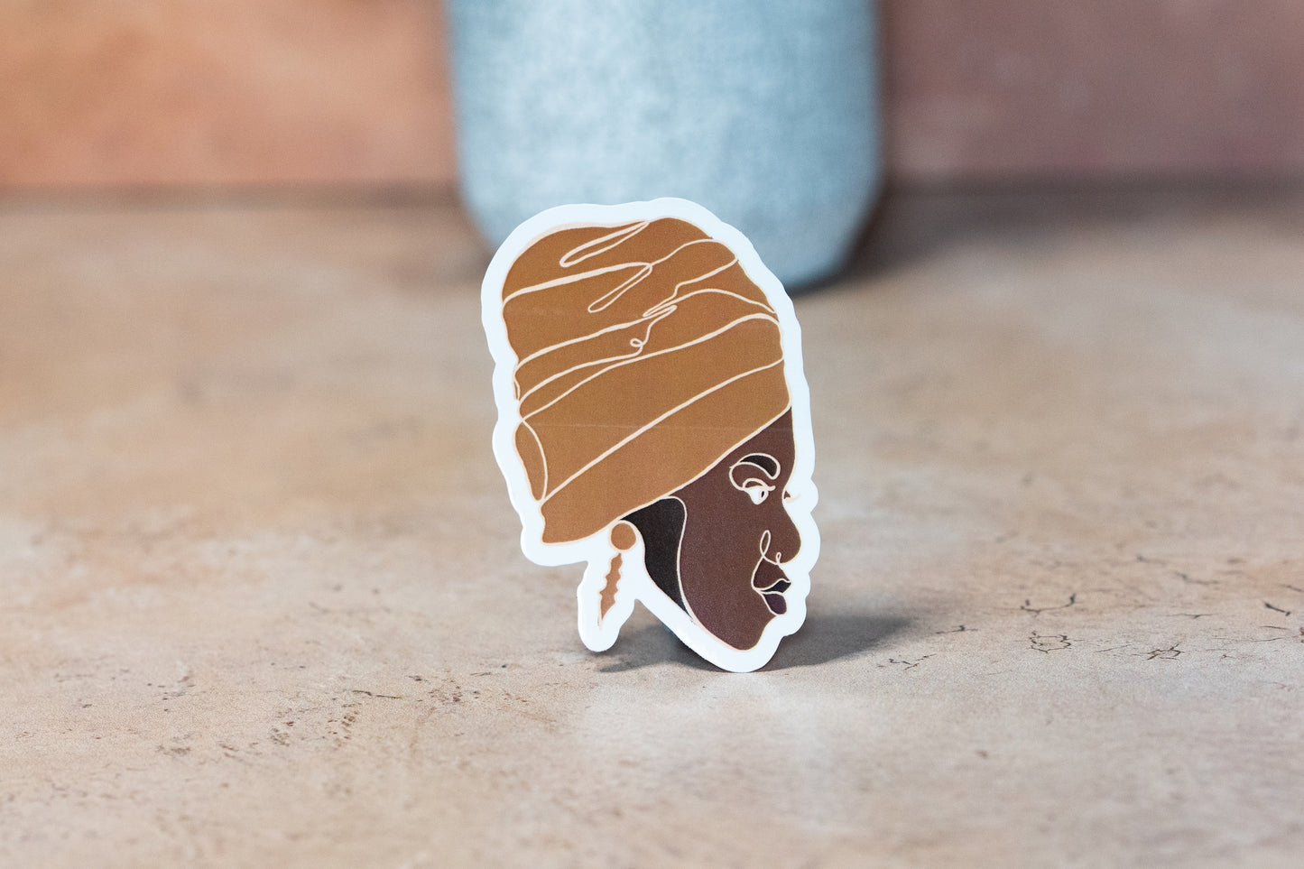 Single Line Black Women Stickers: Wrap