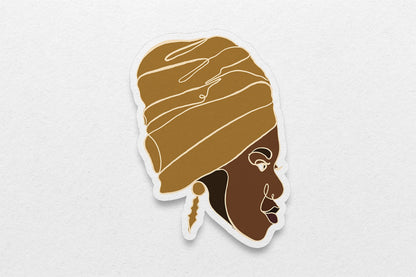 Single Line Black Women Stickers: Wrap