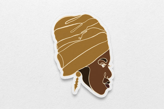 Single Line Black Women Stickers: Wrap