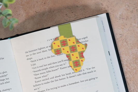 Magnetic Bookmark - African Print (Cowries) - Pounded Yam Productions