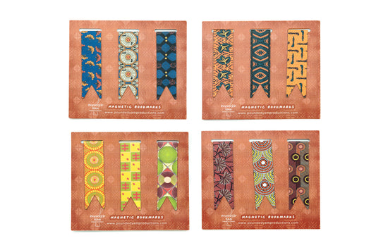 Tab African Print Magnetic Bookmark Bundle - Pounded Yam Productions