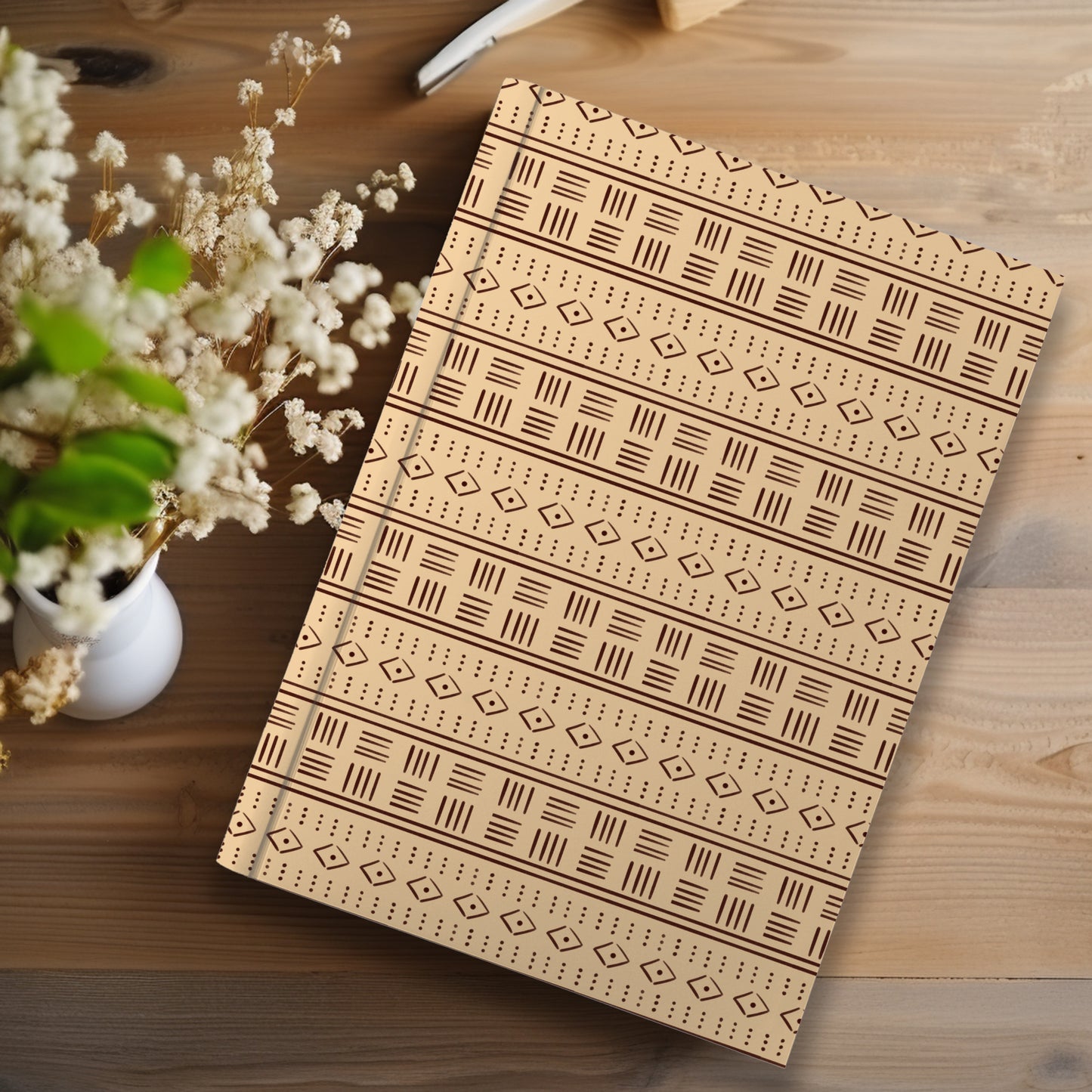 African Print Mud Cloth Inspired Journal (Rhombus A5 Lined)