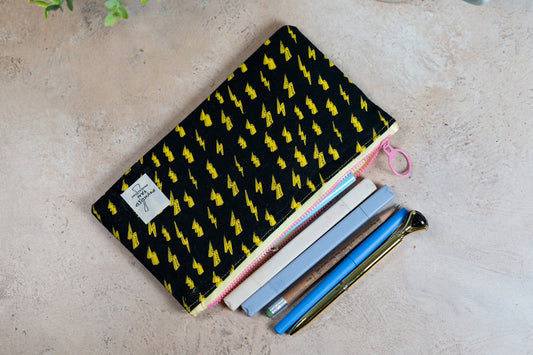 Ankara Pencil Case - Lightning Bolts
