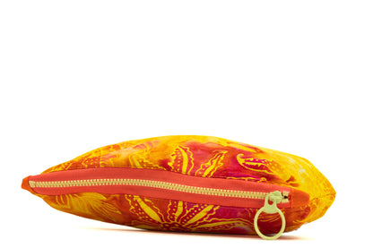 Ankara Pencil Case - Orange Flowers
