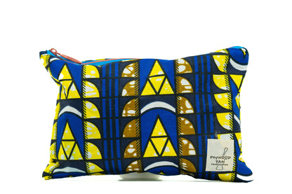 Ankara Pencil Case - Yellow Triangles
